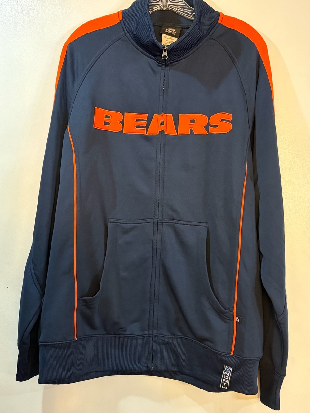 NFL Team Apparel Chicago Bears Full-Zip Athletic Jacket Mens Sz Large